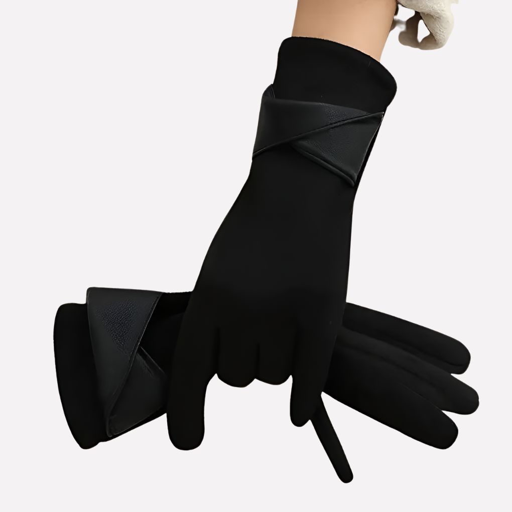 Damen Winterhandschuhe mit verstellbarem Riemen