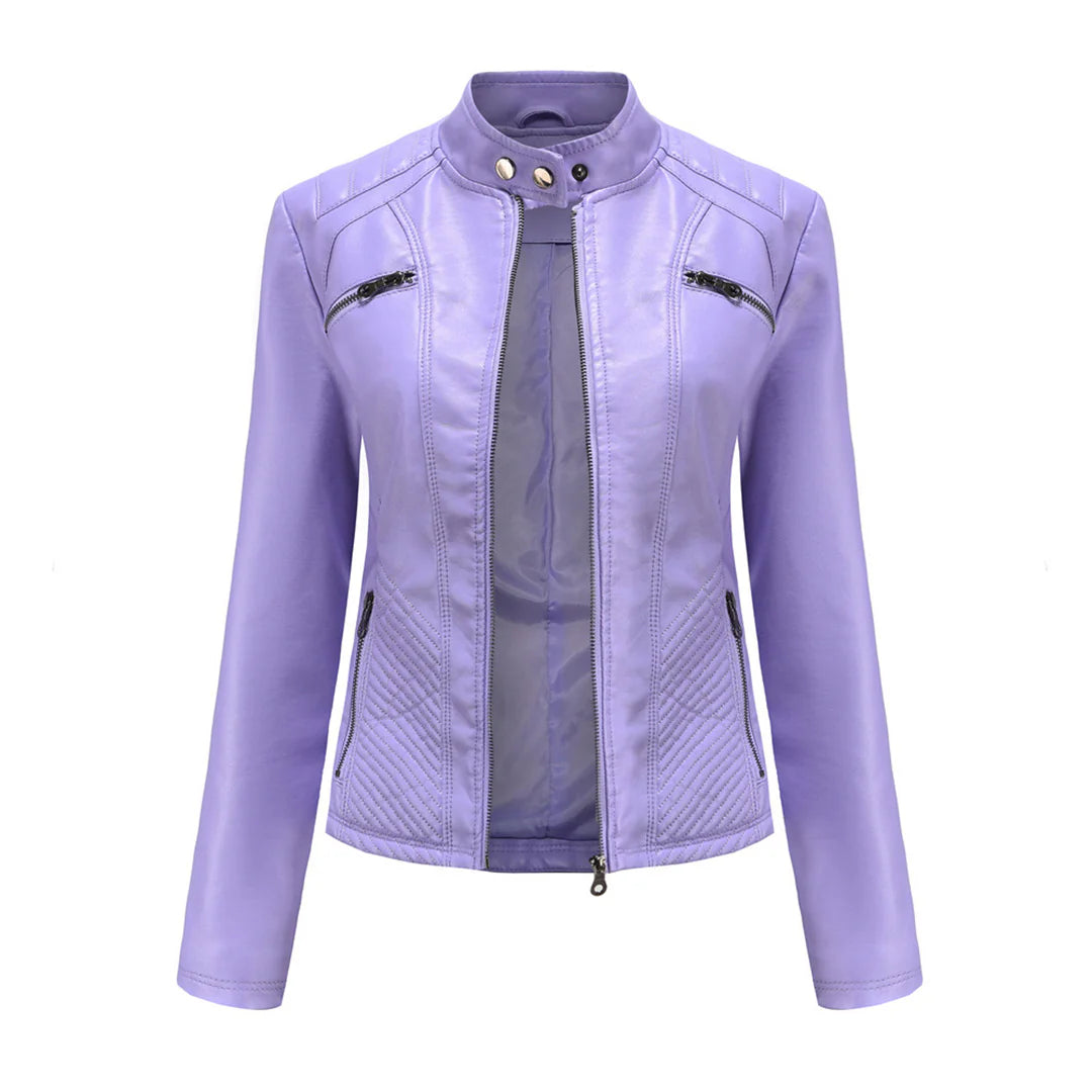 Stylische Damenjacke aus Kunstleder