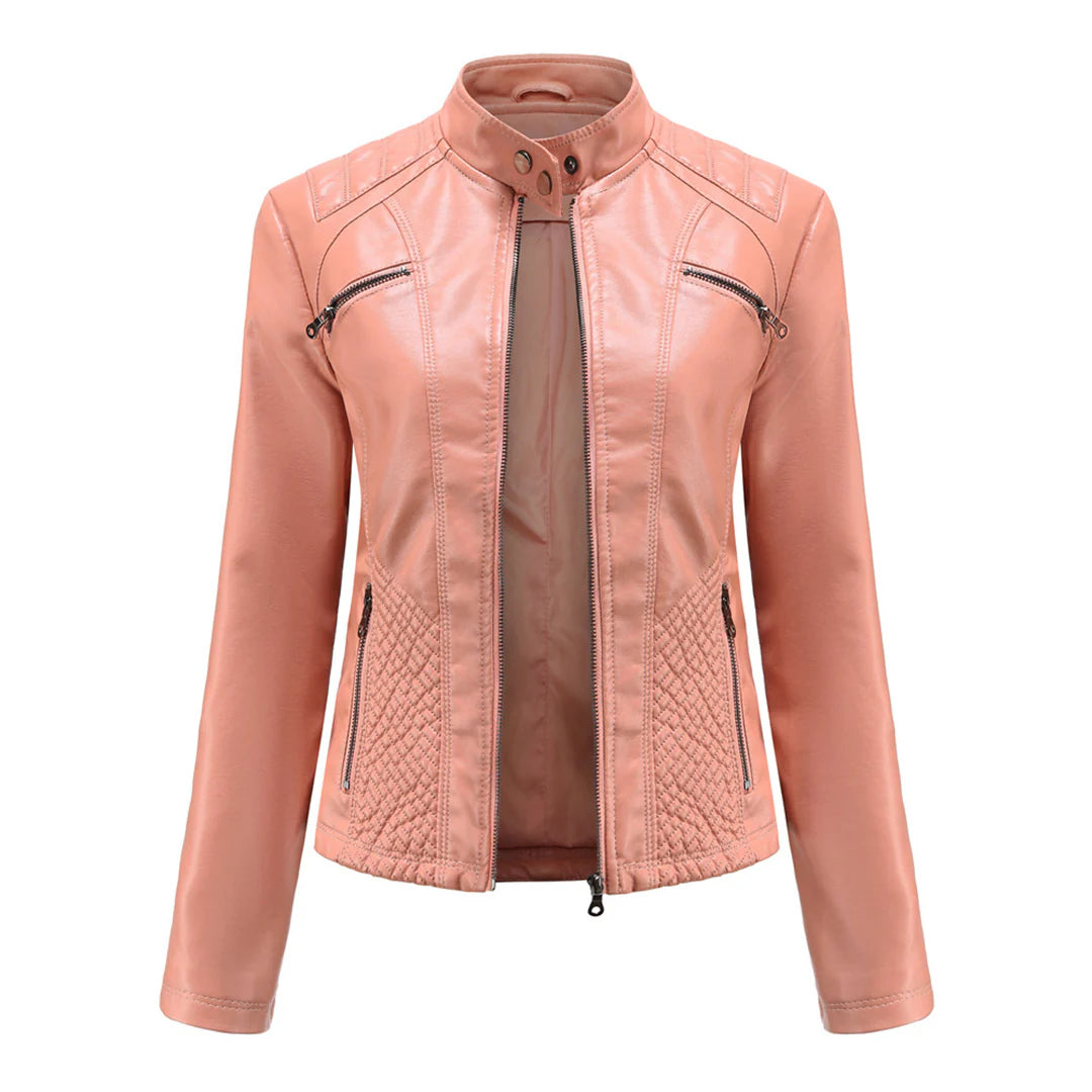 Stylische Damenjacke aus Kunstleder
