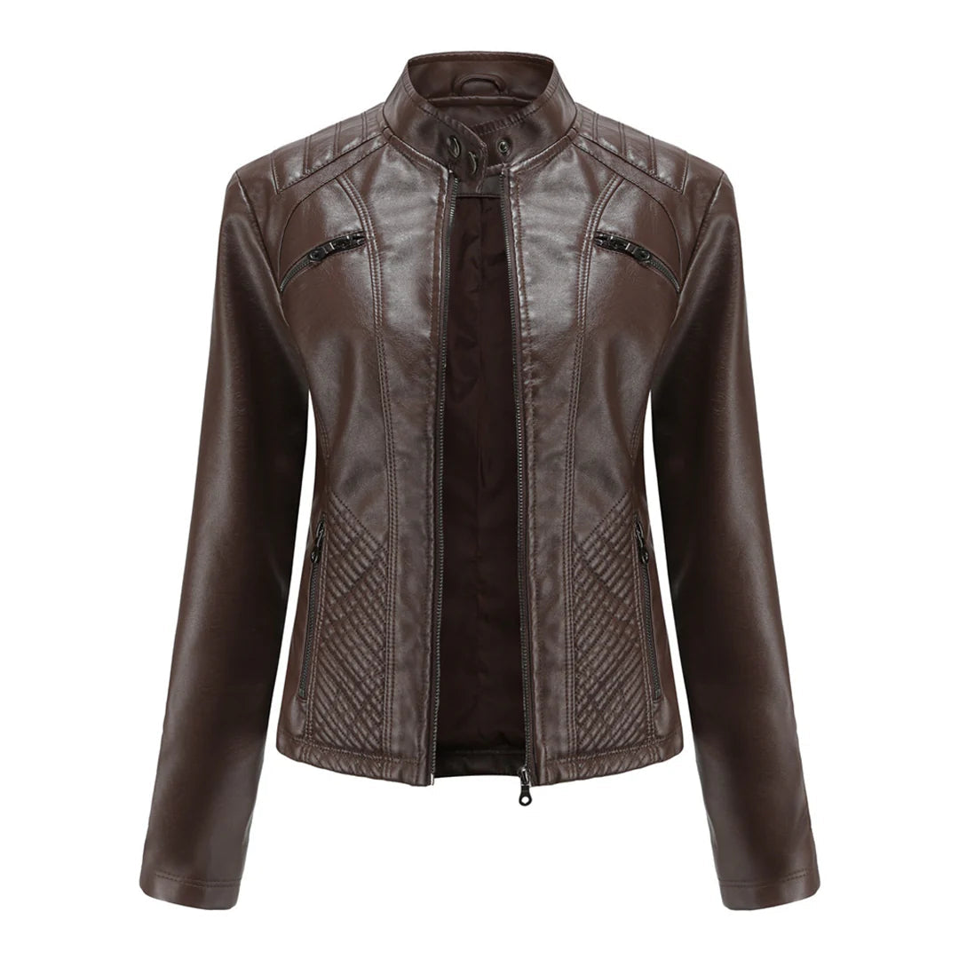 Stylische Damenjacke aus Kunstleder