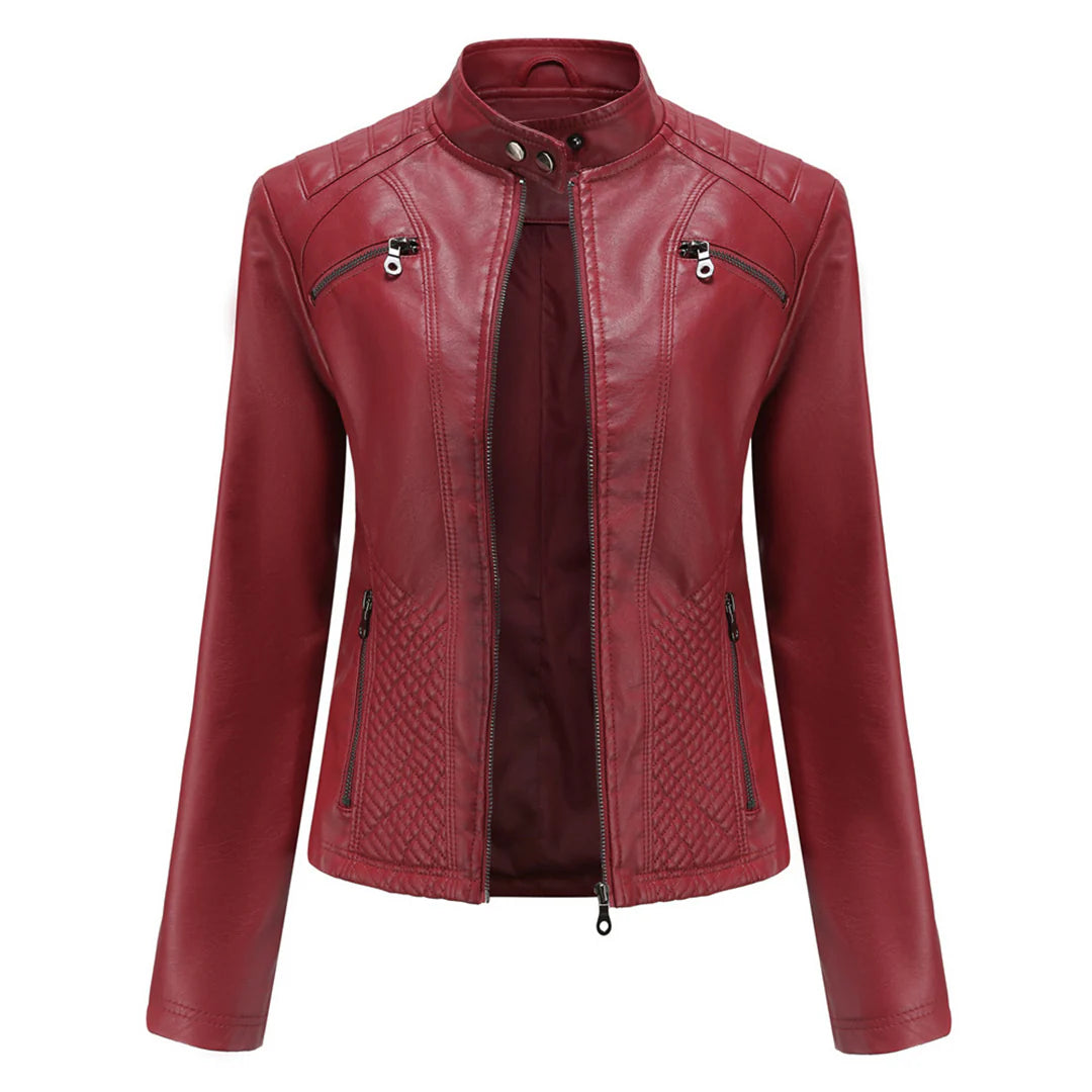 Stylische Damenjacke aus Kunstleder