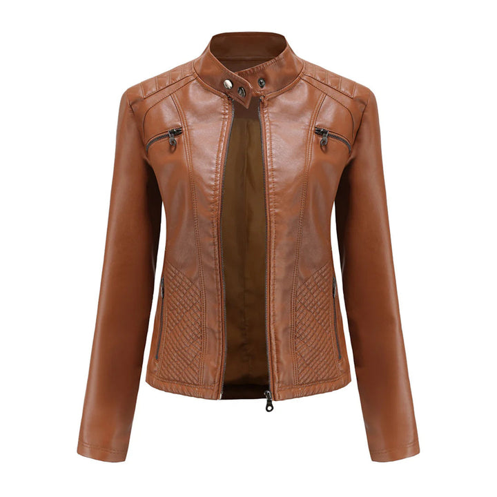 Stylische Damenjacke aus Kunstleder