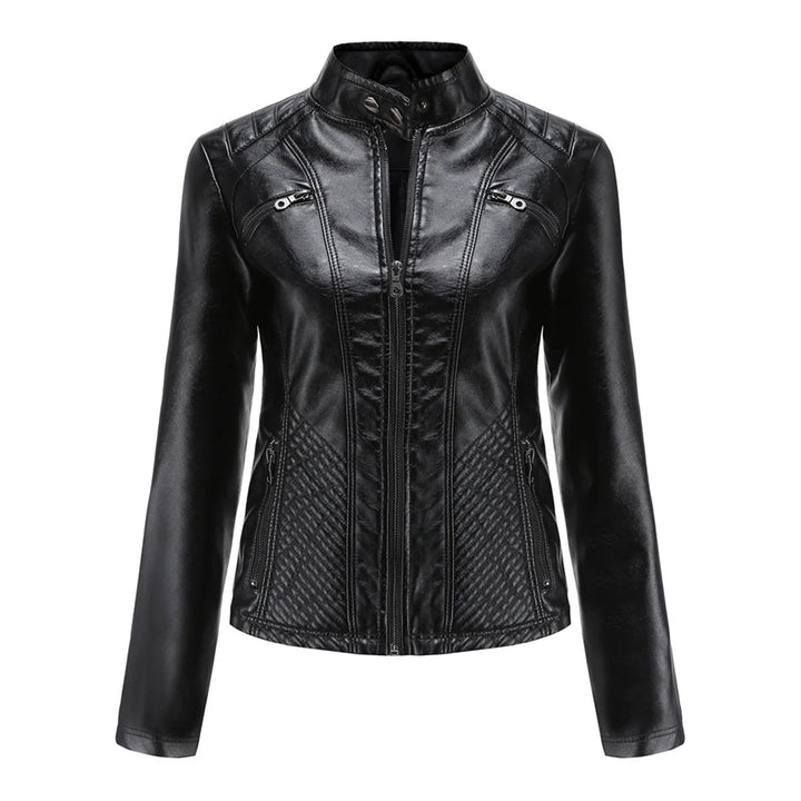 Stylische Damenjacke aus Kunstleder