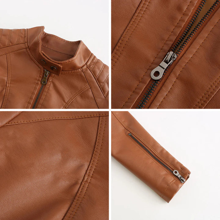 Stylische Damenjacke aus Kunstleder