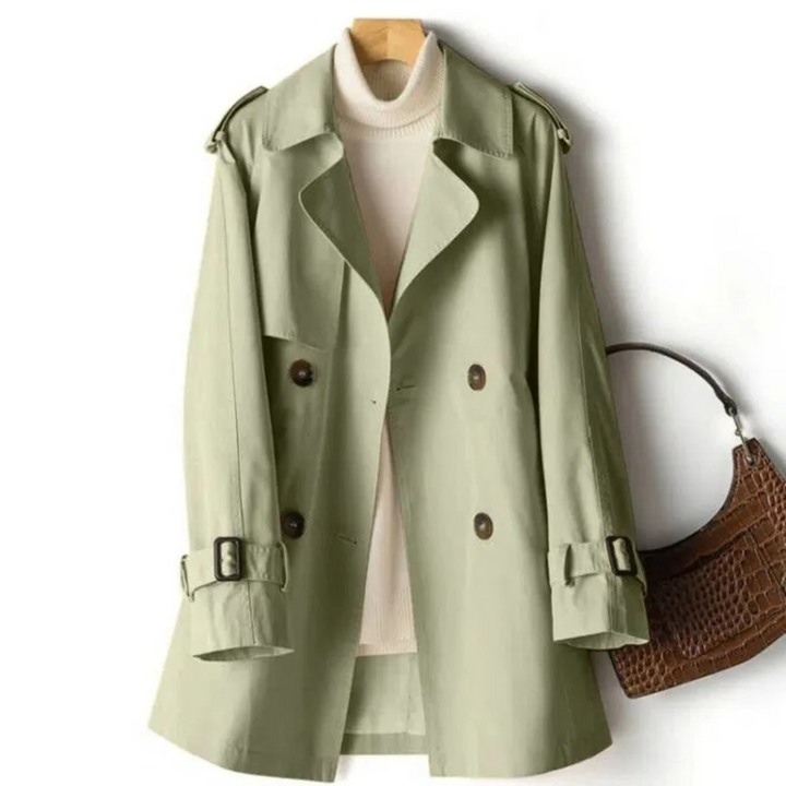Damen Doppelt Geknöpfter Trenchcoat