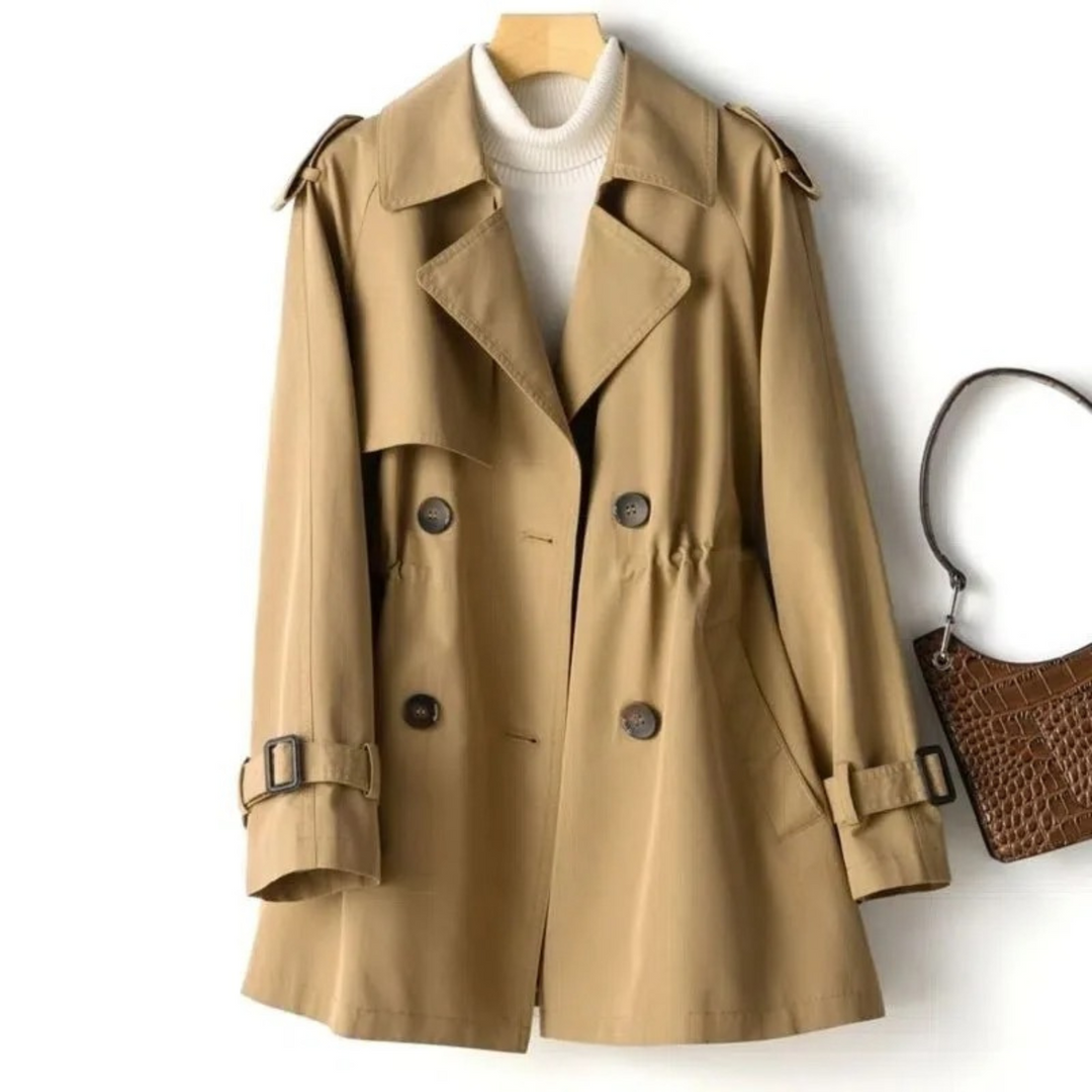 Damen Doppelt Geknöpfter Trenchcoat