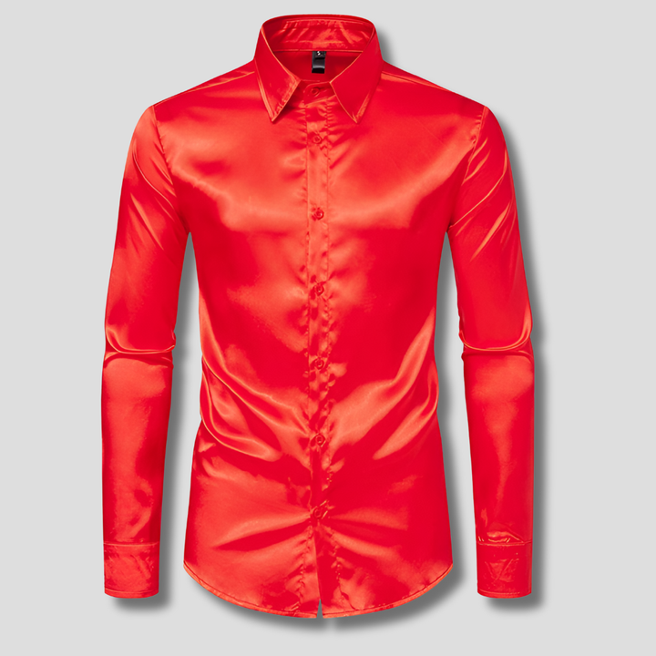 Glänzendes Herrenhemd mit Satin-Finish für stilvolle Auftritte
