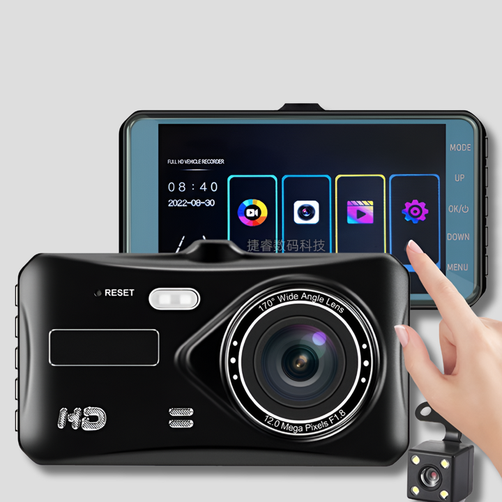 Wireless Dual Dash Camera with Night Vision & 170° Angle