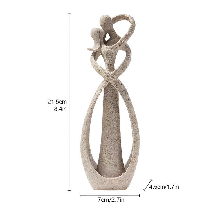 Abstrakte Skulptur der zeitlosen Liebe