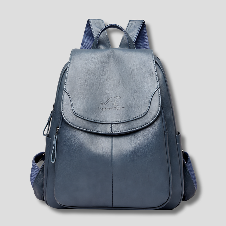 Diebstahlsicherer Lederrucksack für stilbewusste Frauen