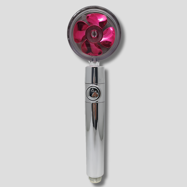 Duschkopf mit drehbarem Propeller  Hochdruck-Regeneffekt