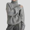 Dicker, kaschmirähnlicher Winterpullover für Damen mit hohem Kragen