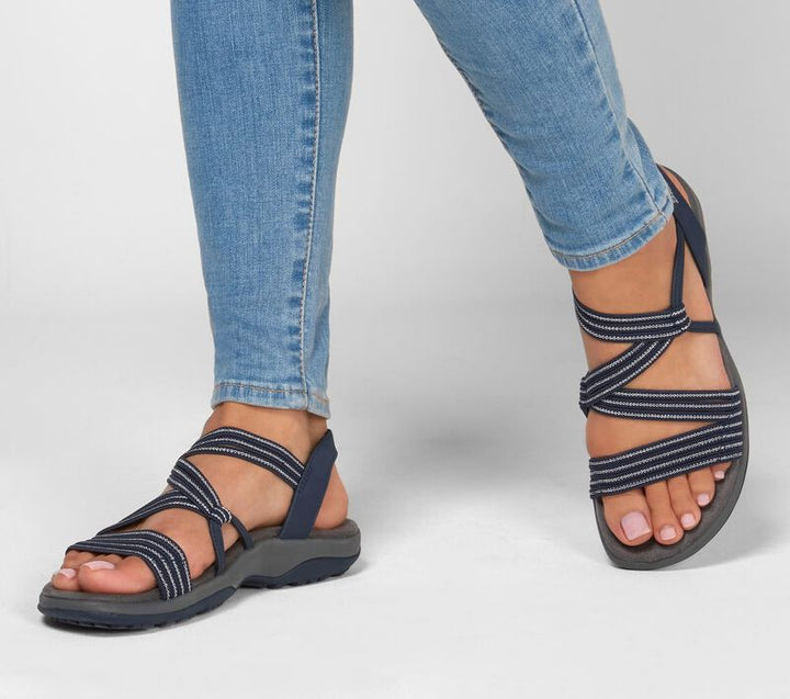 Damen Sommer Sandalen mit überkreuzten Riemen