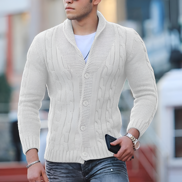 Warmer Strickcardigan für Herren im klassischen Stil