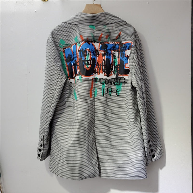 Damen Blazer mit langen Ärmeln und Reverskragen