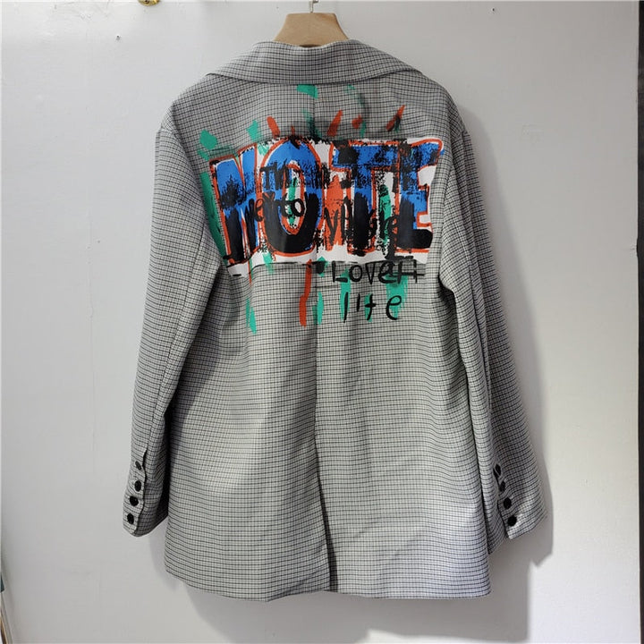 Damen Blazer mit langen Ärmeln und Reverskragen