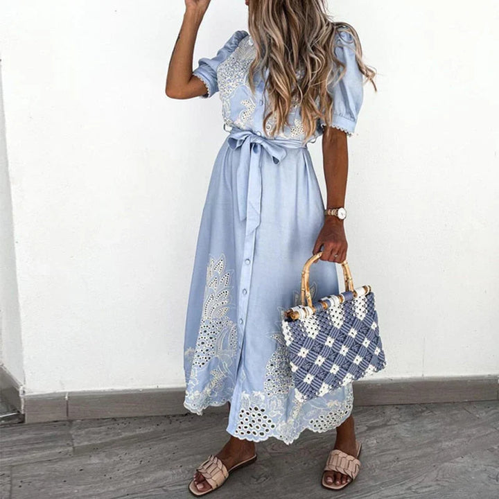 Besticktes A-Linien-Kleid – Elegant & Vielseitig