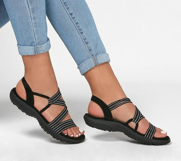 Damen Sommer Sandalen mit überkreuzten Riemen