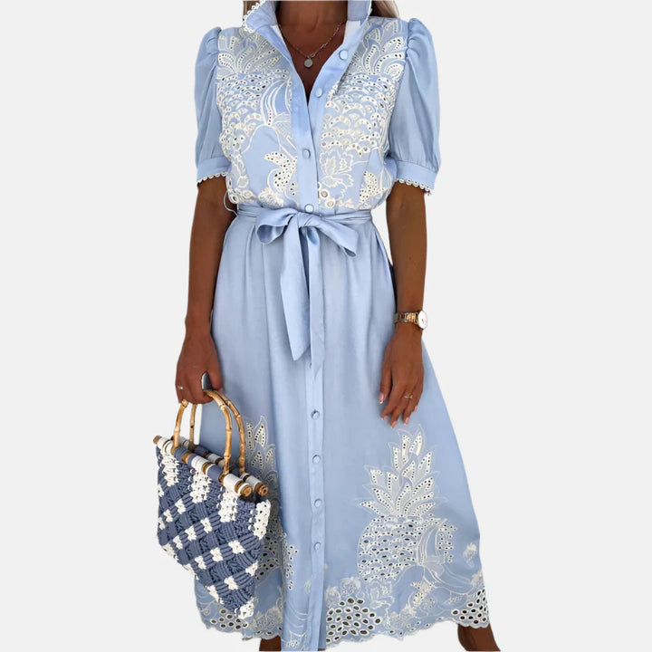 Besticktes A-Linien-Kleid – Elegant & Vielseitig