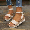Damen Sommer Sandalen mit verstellbarem Knöchelriemen