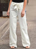 Damen Leinenhose mit Zugbändern für Sommer