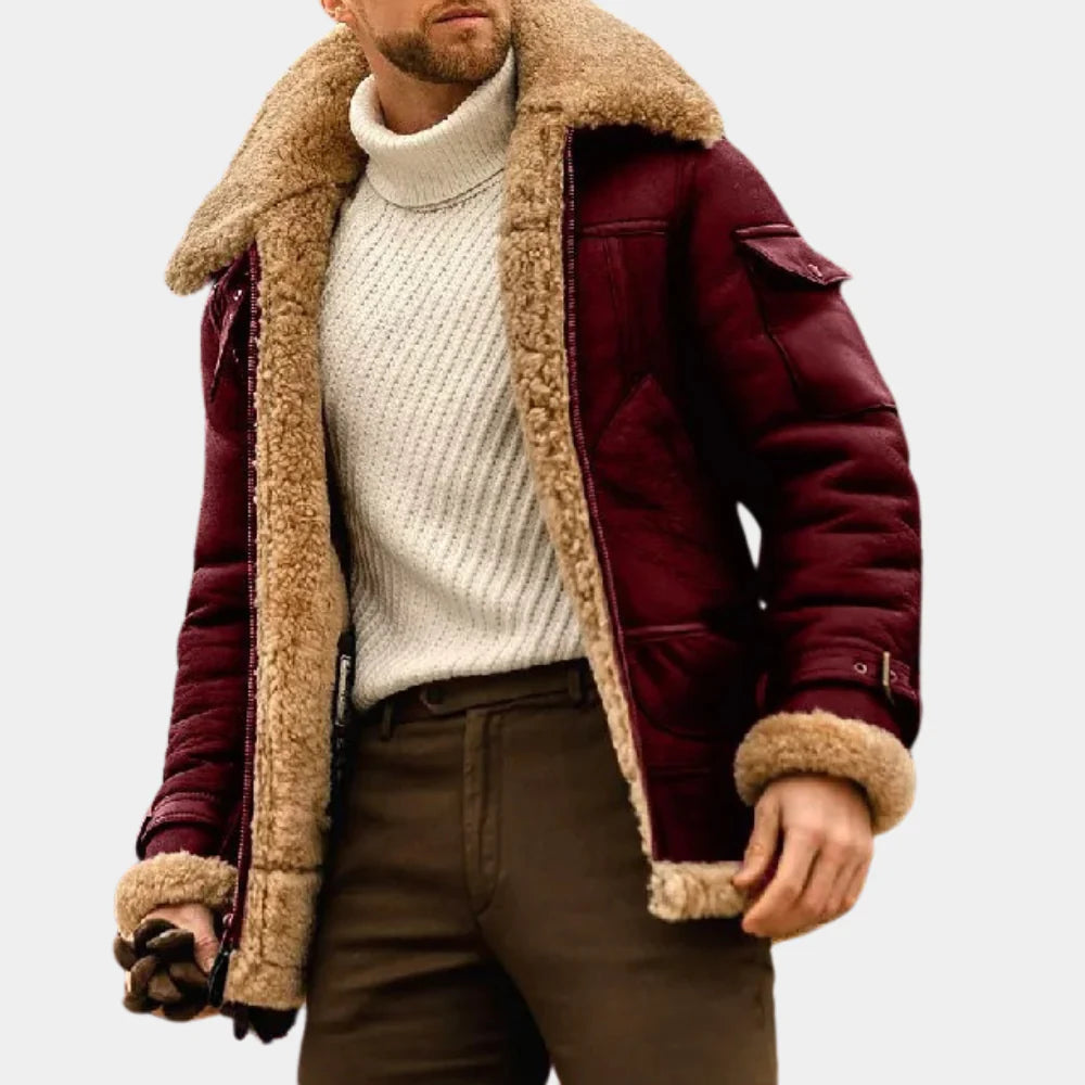 Aviator Leder-Winterjacke – Klassischer Pilotenlook für Herren