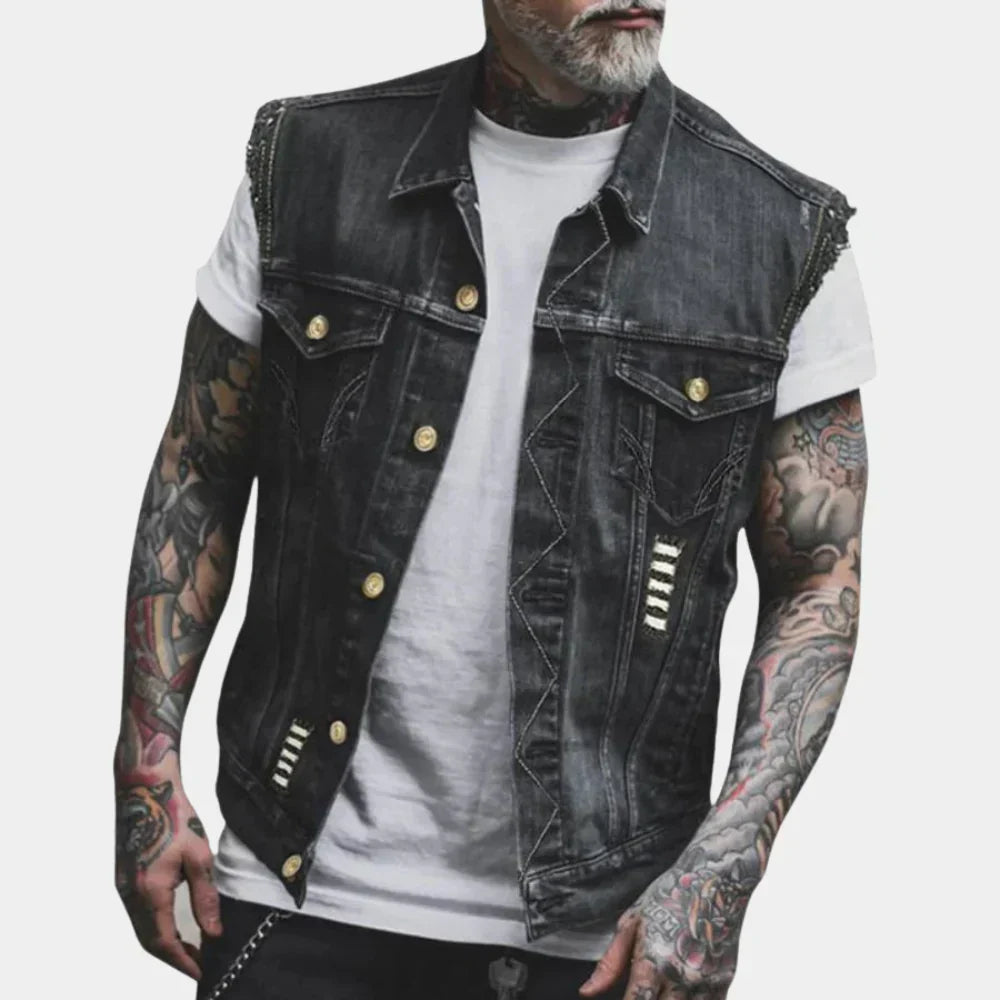 Retro-Jeansweste Liam – Klassischer Stil trifft moderne Funktionalität