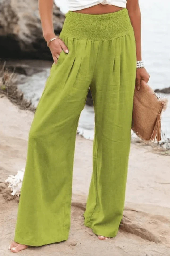Elegante, dehnbare Palazzo-Hose für Damen