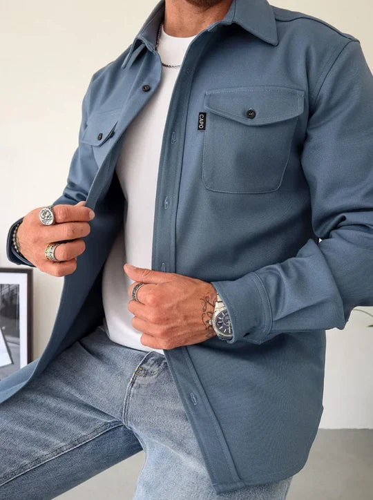 Langarmhemd für Herren mit Taschen