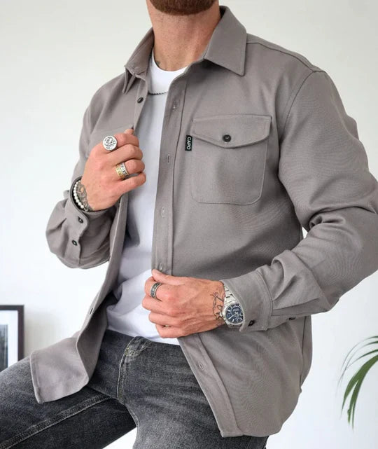 Langarmhemd für Herren mit Taschen