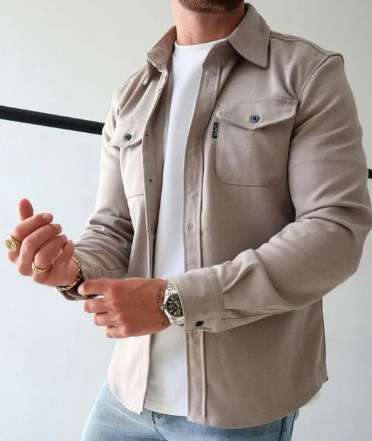 Langarmhemd für Herren mit Taschen