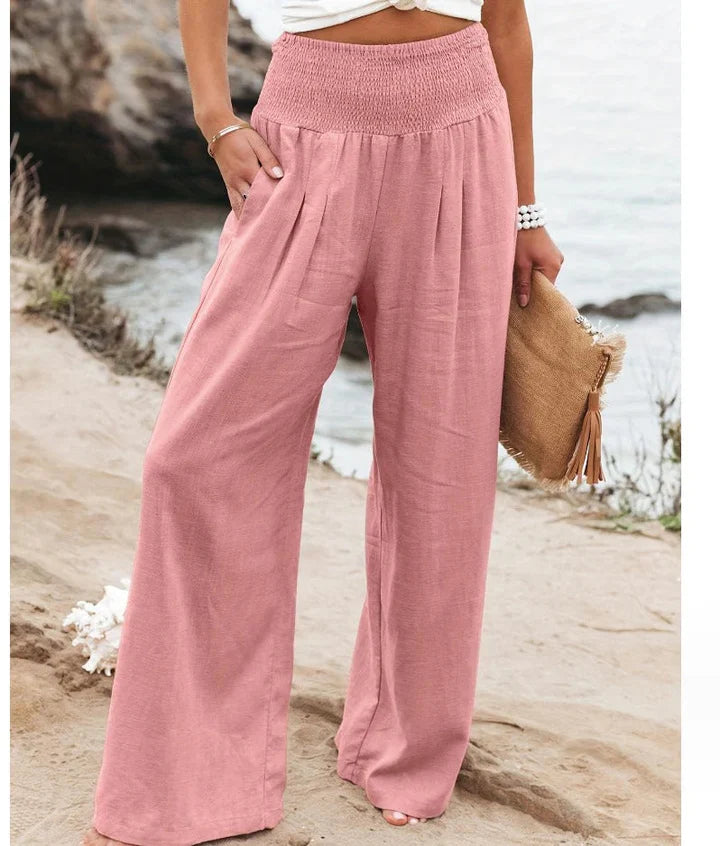 Elegante, dehnbare Palazzo-Hose für Damen
