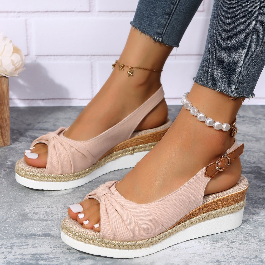 Modische offene Keilsandalen für Damen