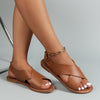 Lederen Vintage-Sandalen im indischen Stil