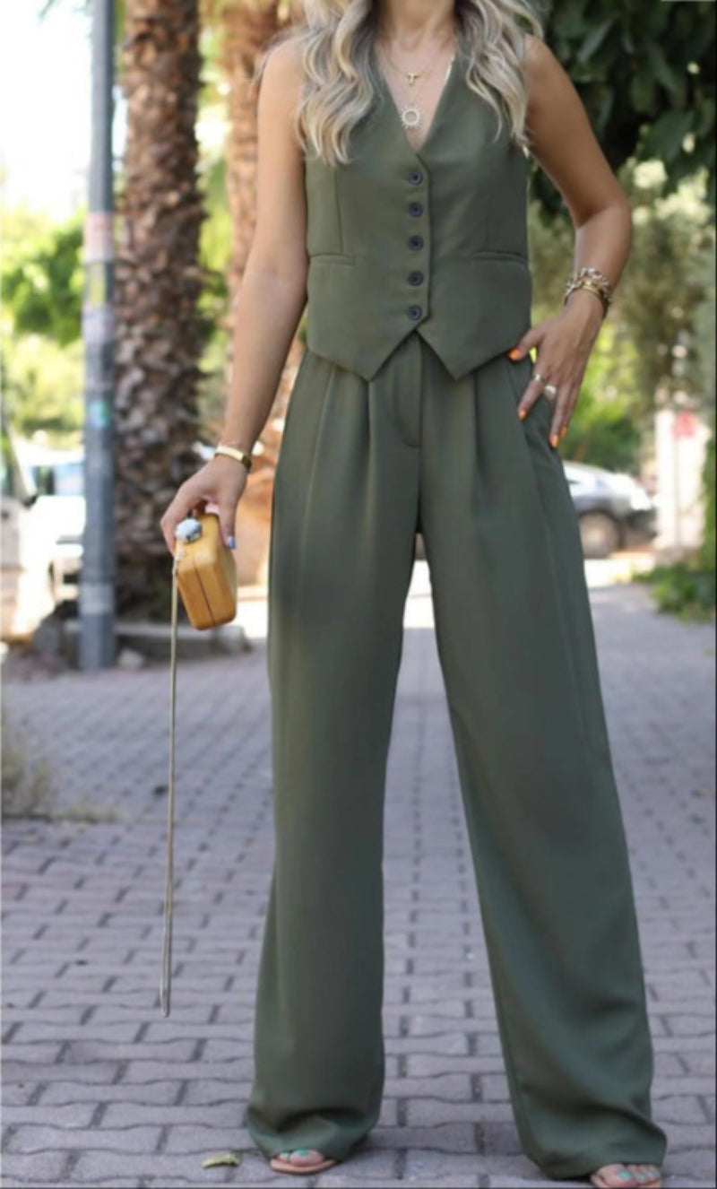 Elegantes ärmelloses Blazer-Set für Damen