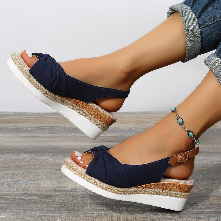 Modische offene Keilsandalen für Damen