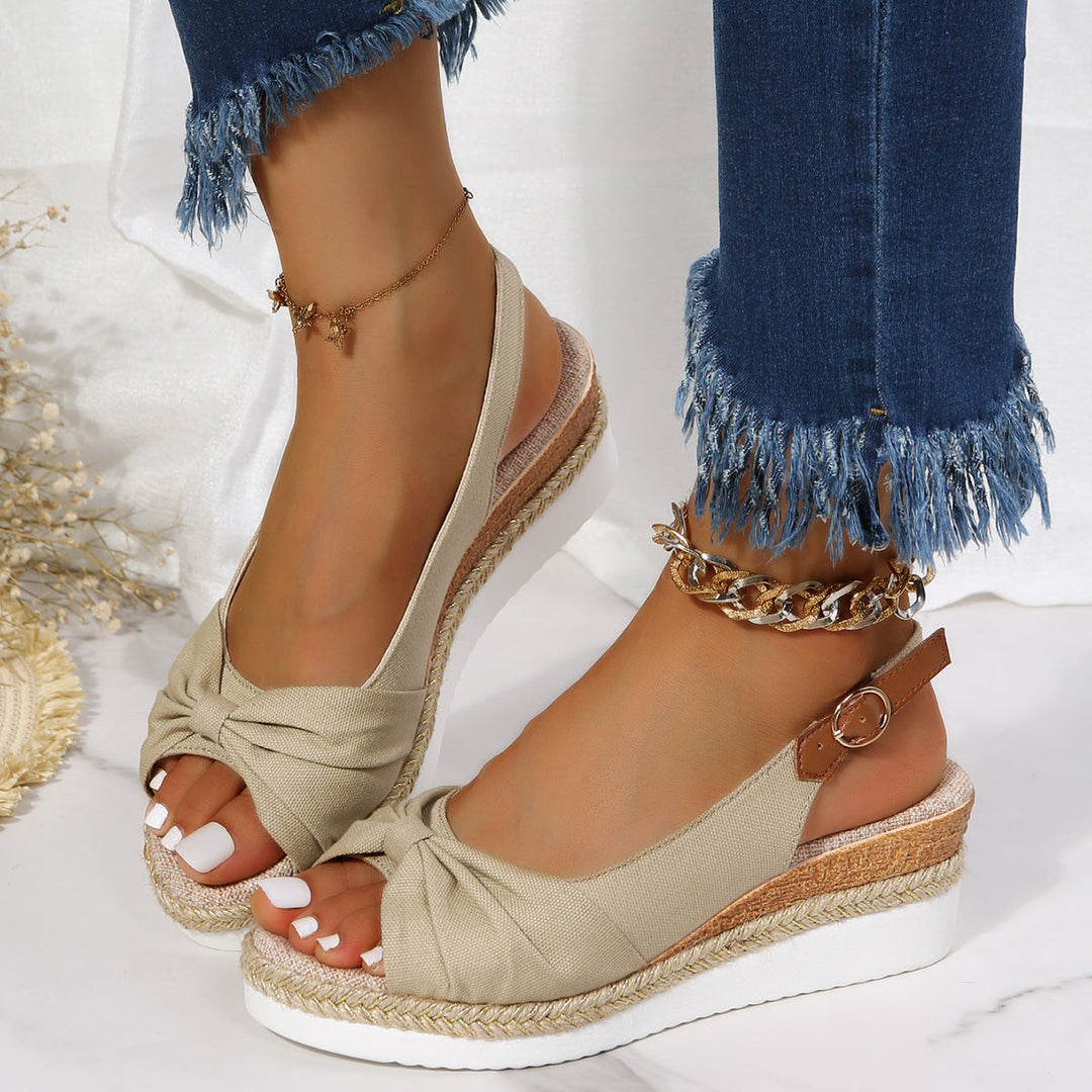 Modische offene Keilsandalen für Damen