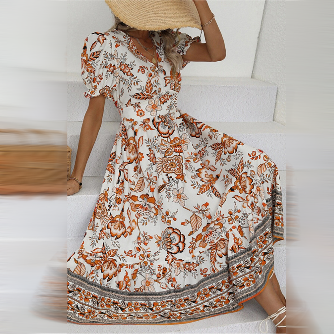 Elegantes Blumenkleid