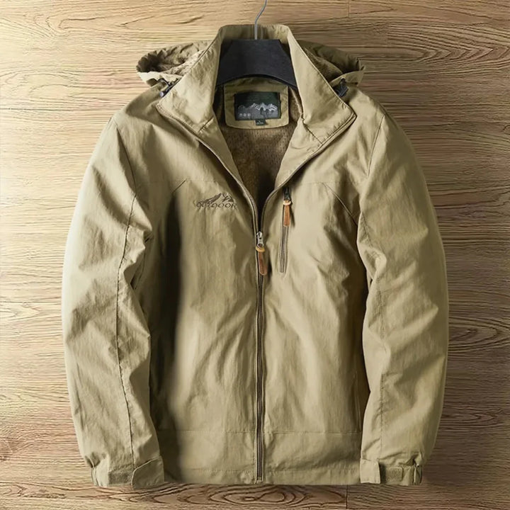 Wasserabweisende, atmungsaktive Outdoorjacke mit Kapuze für Herren
