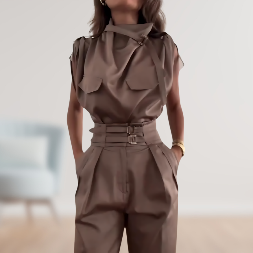 Damen Sommer Set mit ärmellosem Top und Hose