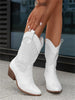 Damenstiefel aus veganem Leder mit Blockabsatz