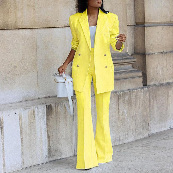 Damen-Blazer-Set mit Schlaghose