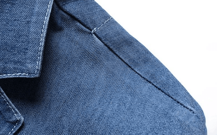 Herren-Denim-Blazer mit aufgesetzten Taschen