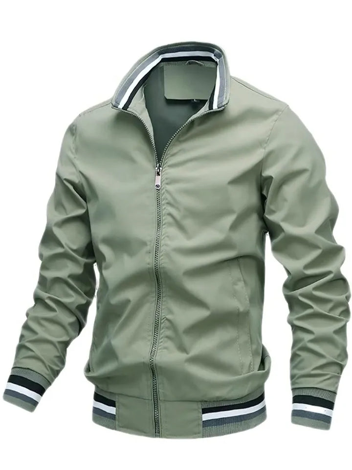 Herren-Bomberjacke mit Reißverschluss und Rippbündchen