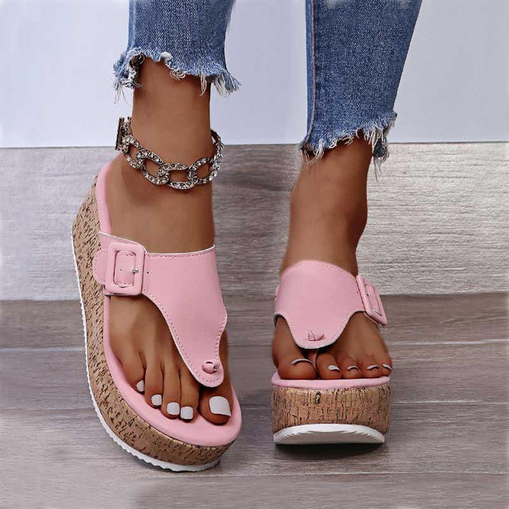 Damen offene Zehen Wedge Sandalen für den Sommer