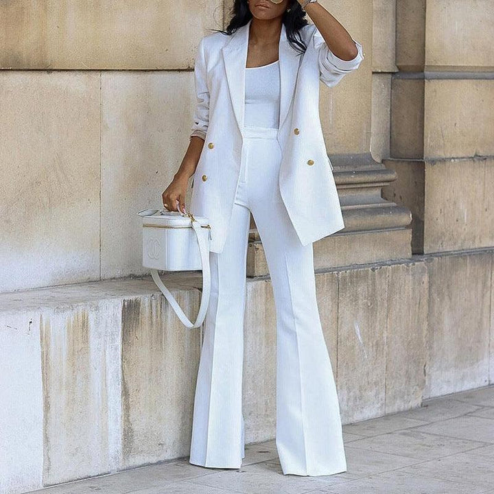 Damen-Blazer-Set mit Schlaghose