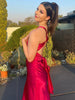 Abendkleid für Damen, ärmellos, mit Neckholder-Ausschnitt