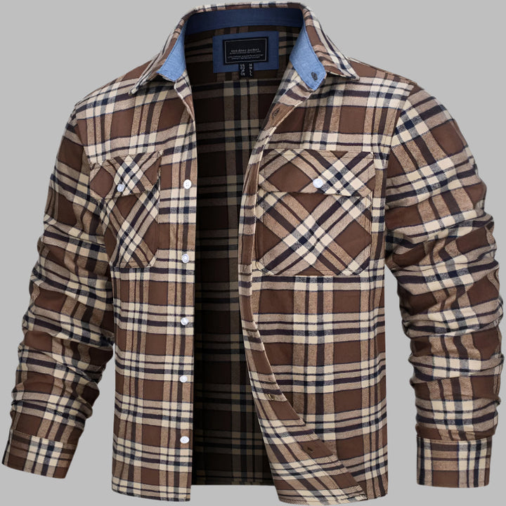 Baumwollhemd mit Karomuster im Lumberjack-Stil