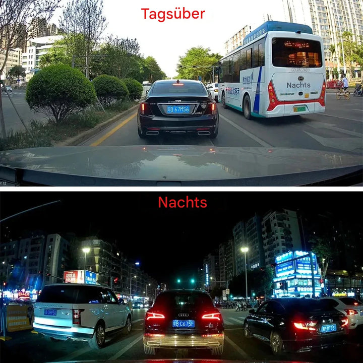 4K-WLAN-Dashcam mit GPS + Dual-Kamera