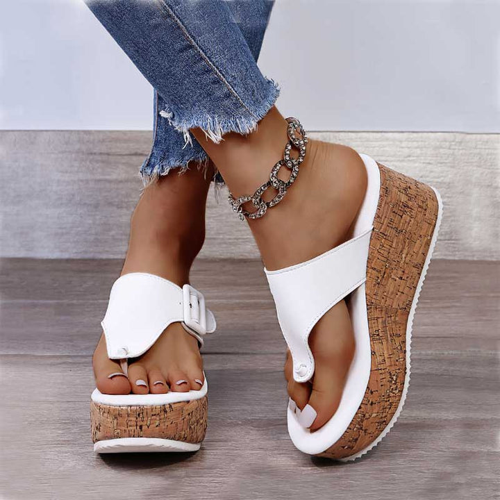 Damen offene Zehen Wedge Sandalen für den Sommer
